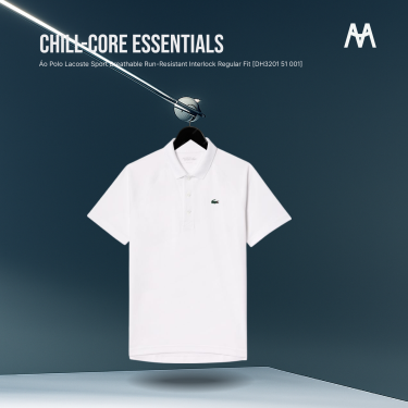 Áo Polo Lacoste Sport Breathable Run-Resistant Interlock Regular Fit [DH3201 51 001] - Image 1