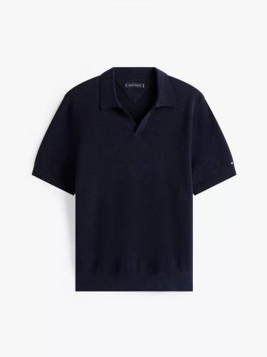 Áo Polo Tommy Hilfiger Waffle Knit Collar Short Sleeve ''Navy'' [XM04398 400] - Image 1