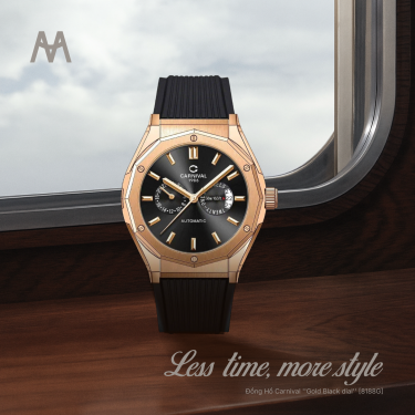 Đồng Hồ Carnival ''Gold Black dial'' [8188G] - Image 1