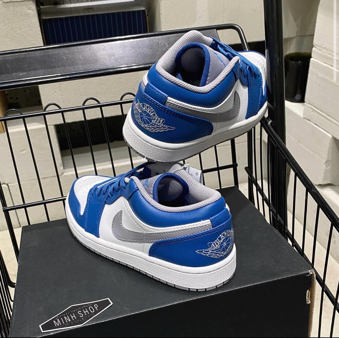 Minhshop.vn - Giày Nike Air Jordan 1 Low 'True Blue Cement