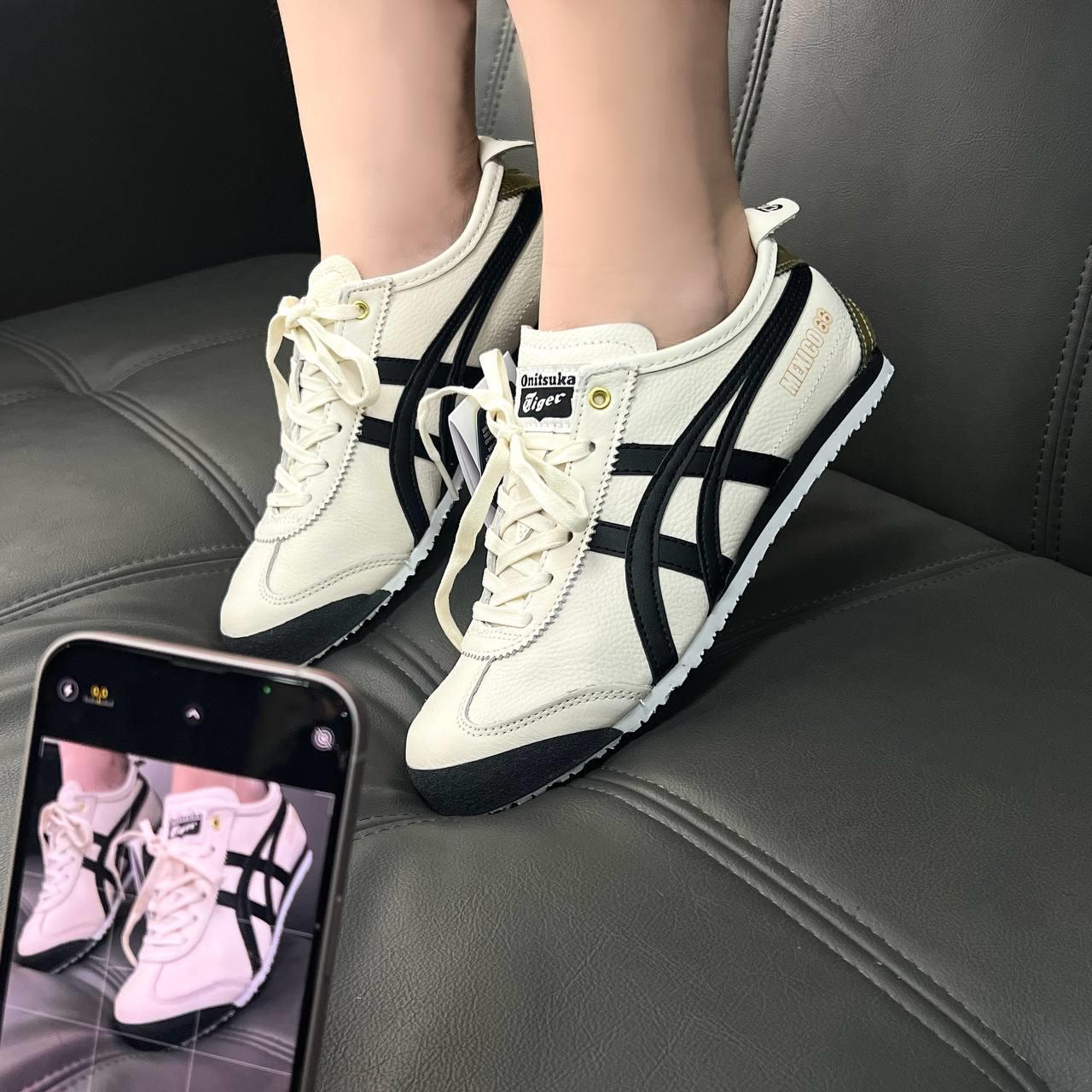 Onitsuka tiger mexico 66 slip on hot sale cream black