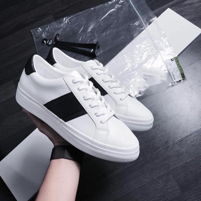 zara black and white sneakers