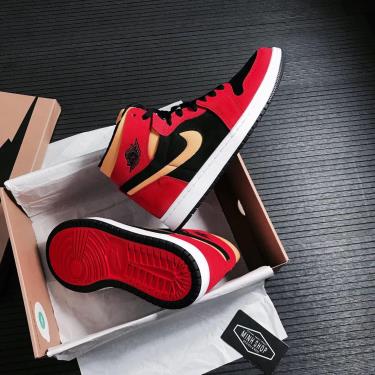 --1XXX summer  Giày Nike Air Jordan 1 High Zoom Air CMFT Black Chile Red ** [CT0978 006]