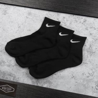 Hàng Chính Hãng Vớ Nike Everyday Cushion Ankle Training Black 2021** PACK 3 ĐÔI