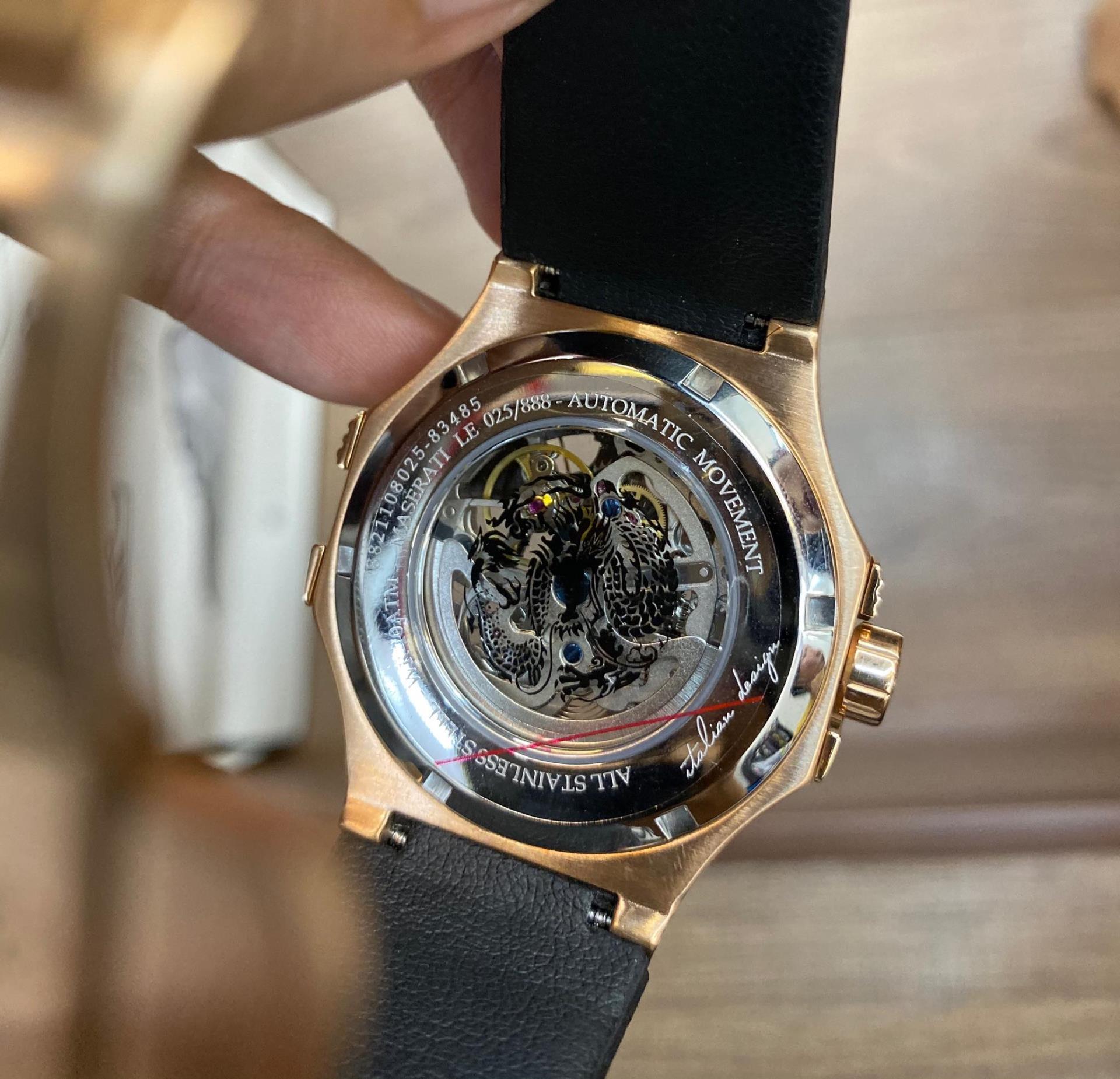 hang chinh hang maserati new gold hollowed watch limited 2020