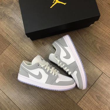 Hàng Chính Hãng Nike Air Jordan 1 Low White/Grey 2021** Hàng Chính Hãng Nike Air Jordan 1 Low White/Grey 2021**