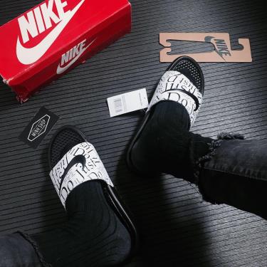 💋Highest Rated💋 Hàng Chính Hãng Nike Benassi JDI Print Black/White 2021** 631261 032