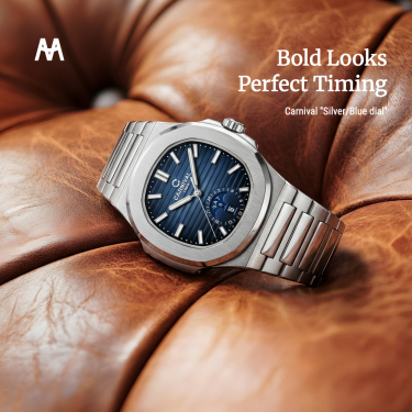 Đồng Hồ Carnival ''Silver/Blue dial'' [8110G1] - Image 1