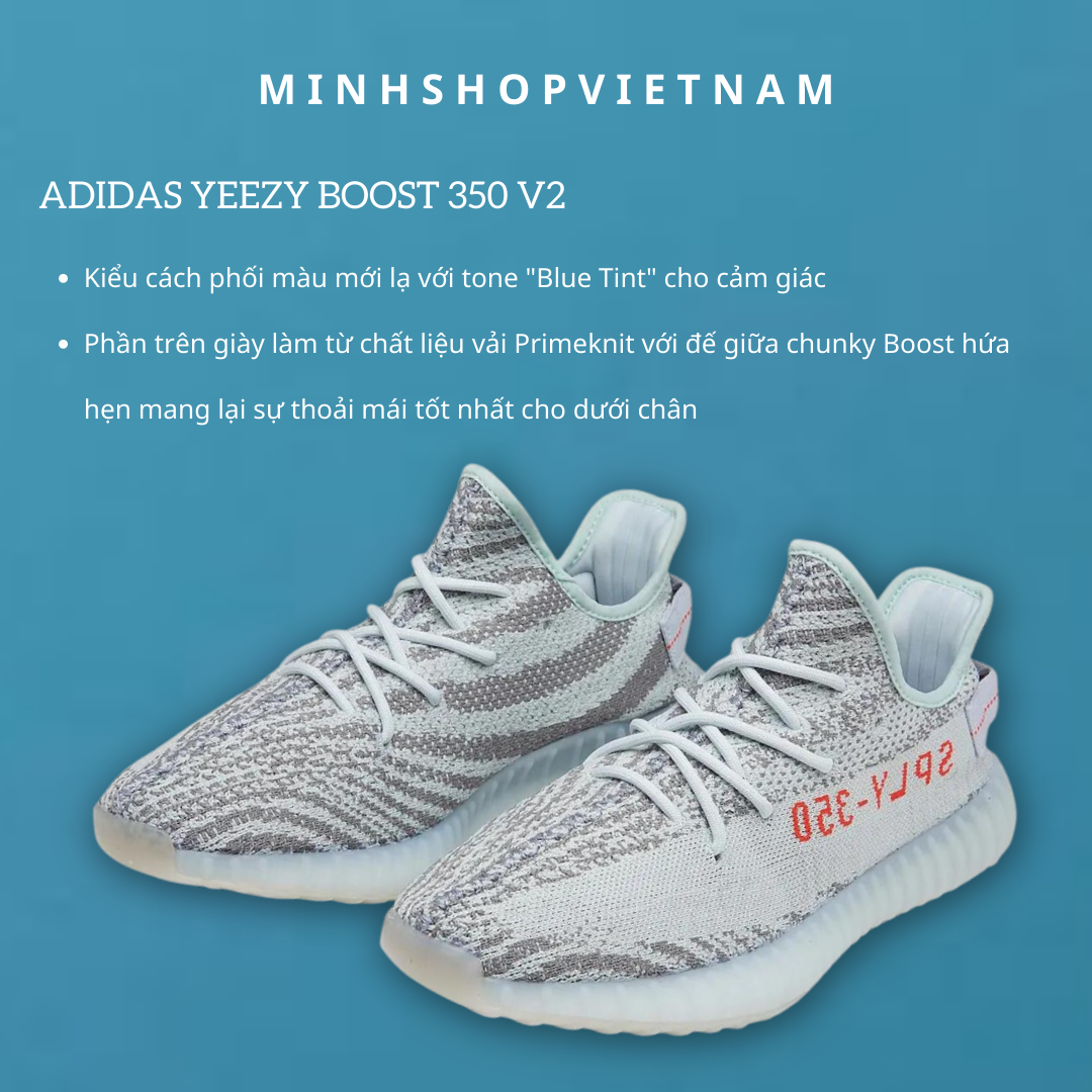Minhshop.vn - Giày Adidas Yeezy Boost 350 V2 Blue Tint [B37571]