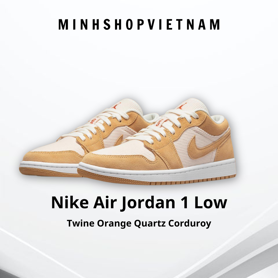 Nike Air Jordan 1 Low Twine Orange Quartz Corduroy