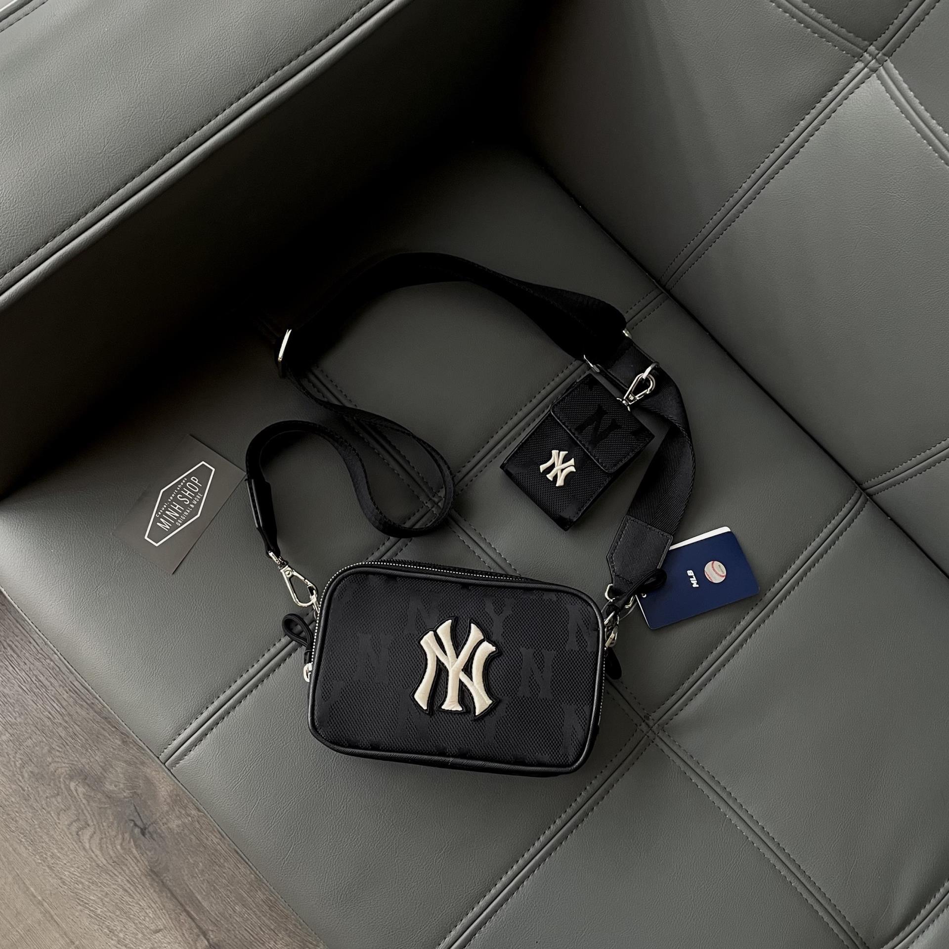  Túi MLB Monogram Nylon Jacquard Mini Crossbody Bag New York  Yankees [3acrs011n 50bks] [ O ]