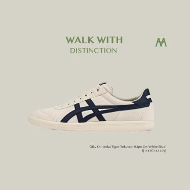 Giày Onitsuka Tiger Tokuten SLipn-On ‘White Blue’ [1183C142 200]