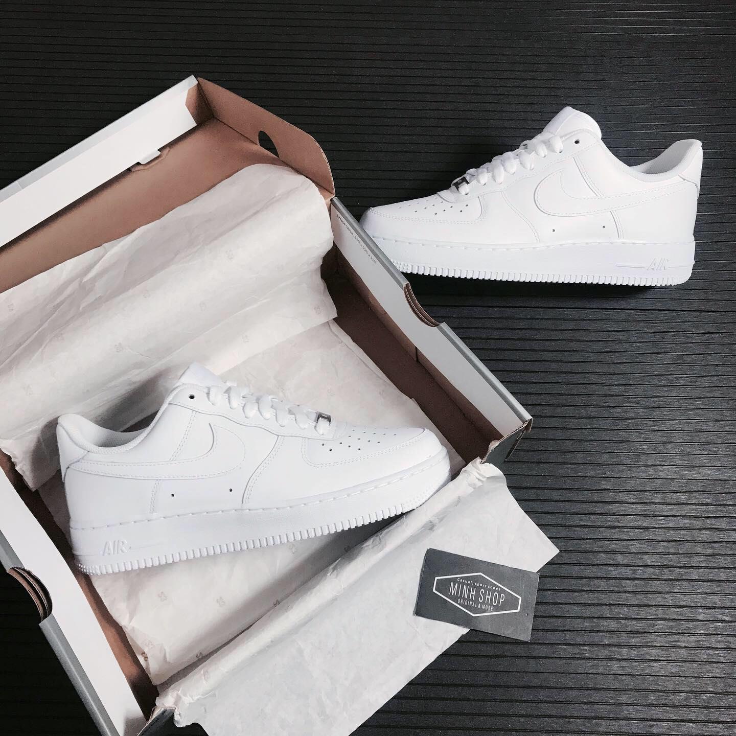 Minhshop.Vn - Giày Nike Air Force 1 Low All White M [O] * [315122 111]