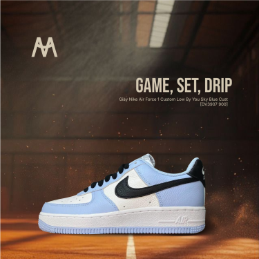 Giày Nike Air Force 1 Custom Low By You Sky Blue Cust [DV3907 900] - Image 1
