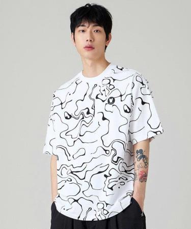 20328 -Áo Thun Life Work Radok Line Artwork Short-sleeve ''White''