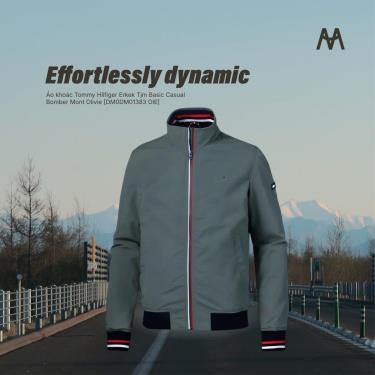 Áo khoác Tommy Hilfiger Erkek Tjm Basic Casual Bomber Mont Olivie [DM0DM01383 OlE] - Image 1