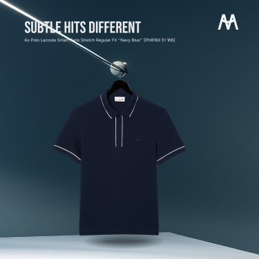 Áo Polo Lacoste Smart Paris Stretch Regular Fit ''Navy Blue'' [PH8184 51 166] - Image 1