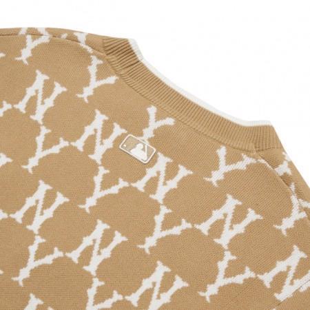 Áo khoác cardigan MLB  Beige unisex form rộng vải len chính phẩm chuẩn  hãng 11  THE BOX STUDIO  VTC Pay