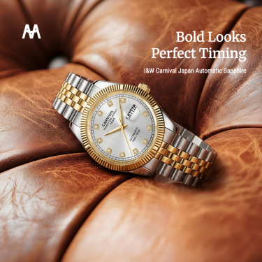 Đồng Hồ I&W Carnival Japan Automatic Sapphire ''Silver/Gold' [8131G] - Image 1