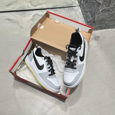 nike court borough low white black wolf grey