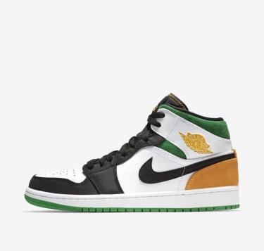 Hàng Chính Hãng Nike Jordan 1 Mid White Laser Orange Lucky Green GS 2021** Hàng Chính Hãng Nike Jordan 1 Mid White Laser Orange Lucky Green GS 2021**