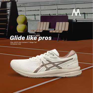 Giày ASICS Gel-Contend 7 'Beige Tan' [1012B540 100] Training / Pickeball / Tennis - Image 1