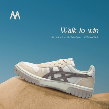 Giày Asics Court Mz  'Beige/ Grey' [ 1203a508 100 ] - Image 1