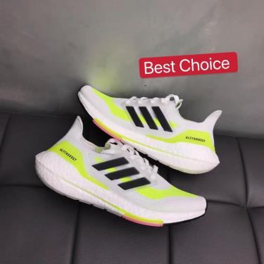 Hàng Chính Hãng Adidas Ultra Boost 21 White/Neon 2021**