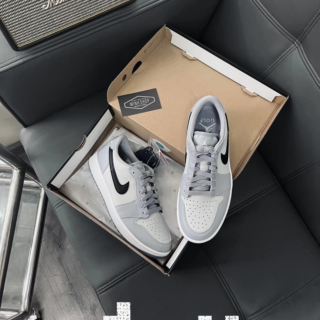 Minhshop.vn - Giày Nike Air Jordan 1 Low Retro Golf Wolf Grey
