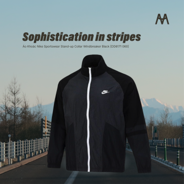 Áo Khoác Nike Sportswear Stand-up Collar Windbreaker Black [DD6171 060] - Image 1
