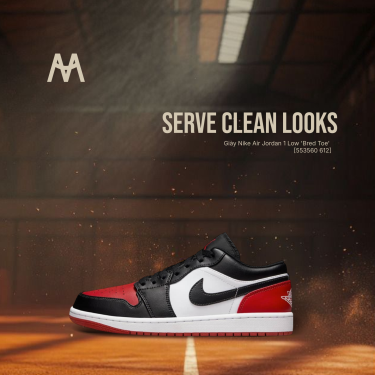 Giày Nike Air Jordan 1 Low 'Bred Toe' [553560 612] [O] - Image 1