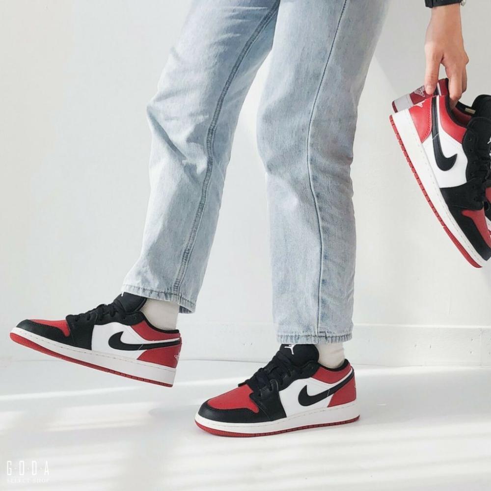 Minhshop.Vn - Giày Nike Air Jordan 1 Low 'Bred Toe' [553560 612] [O]