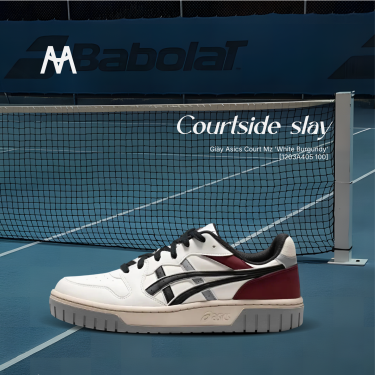 Giày Asics Court Mz 'White Burgundy' [1203A405 100]