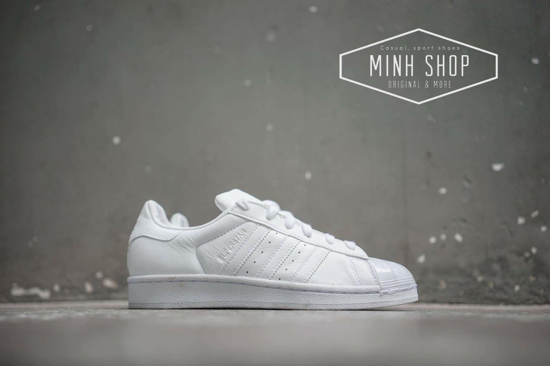 Minhshop.vn - Hàng Chính hãng Adidas Super star 2 all white full leather  2017 limited