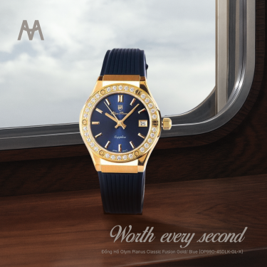 Đồng Hồ Olym Pianus Classic Fusion Gold/ Blue [OP990-45DLK-GL-X] - Size 34 - Image 1