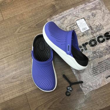 Hàng Chính Hãng  Dép Crocs Literide Light Purple/Black/White 2021** [204592-4RW]
