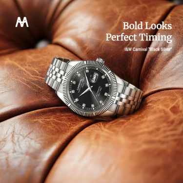 Đồng Hồ I&W Carnival ''Black Silver'' [8131G] - Image 1