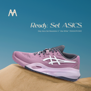Giày Asics Gel-Resolution X ''Ube White'' [1042A278 500] Training / Pickleball / Tennis - Image 1