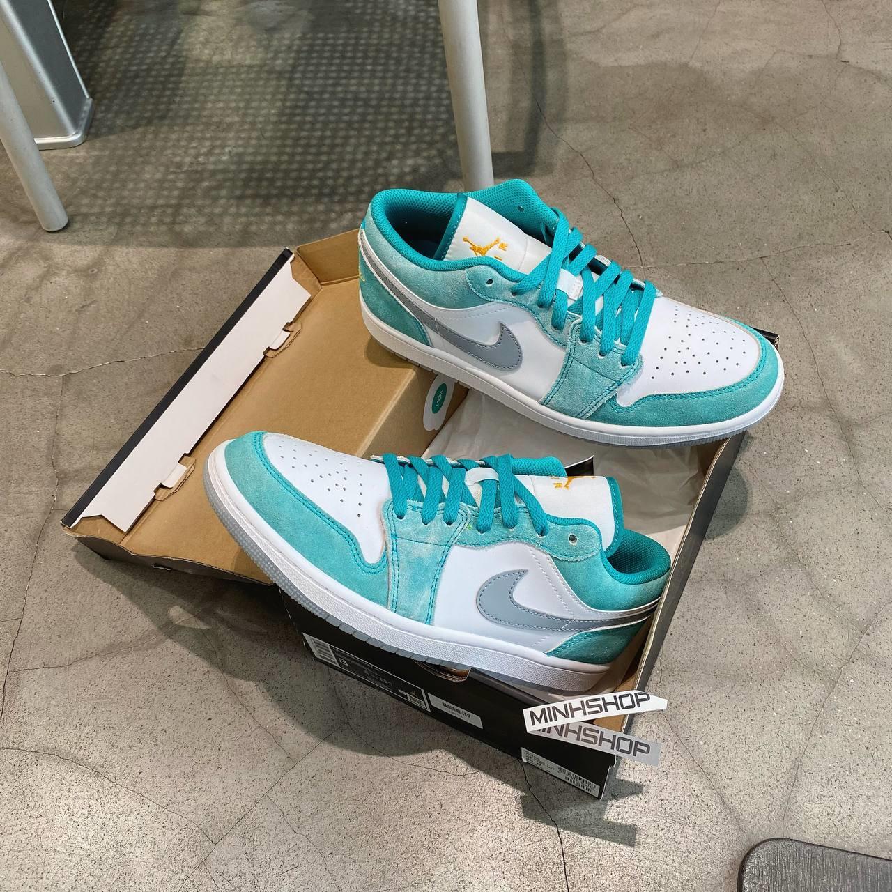 Minhshop.Vn - Giày Nike Air Jordan 1 Low Se 'New Emerald' [Dn3705 301]