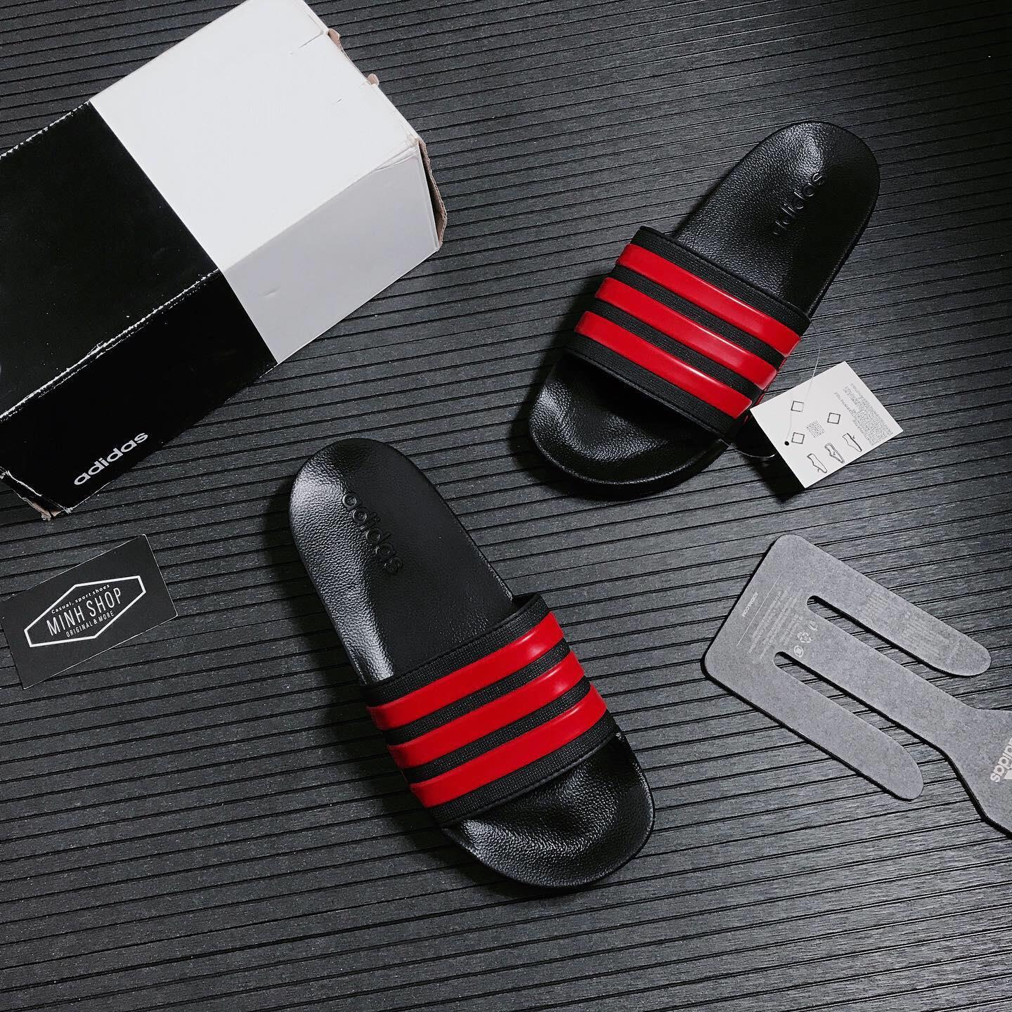 Minhshop.vn - Hàng Chính Hãng Dép Adidas Adilette Shower Slides Black/Red  2021** [EG1884]