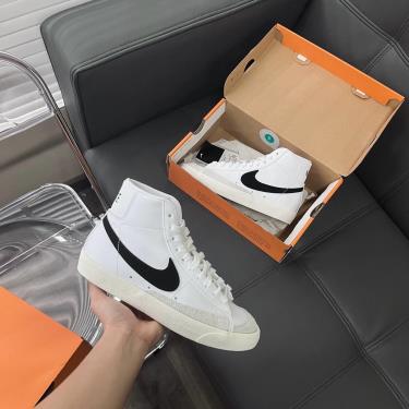 💥 BEST CHOICE 💥 Nike Blazer Mid 77 White/Black  [BQ6806 100]