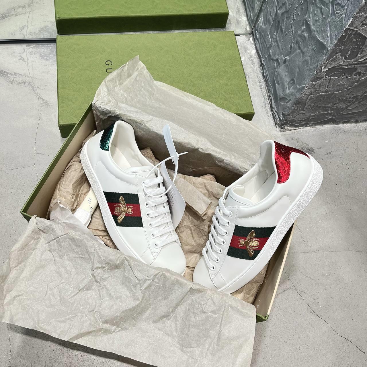 Minhshop.vn - Giày Gucci Ace Embroidered Sneaker White Leather