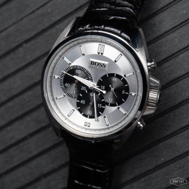 Đồng Hồ Hugo Boss Driver Chronograph Leather Black/Silve Watch ** [1512880]