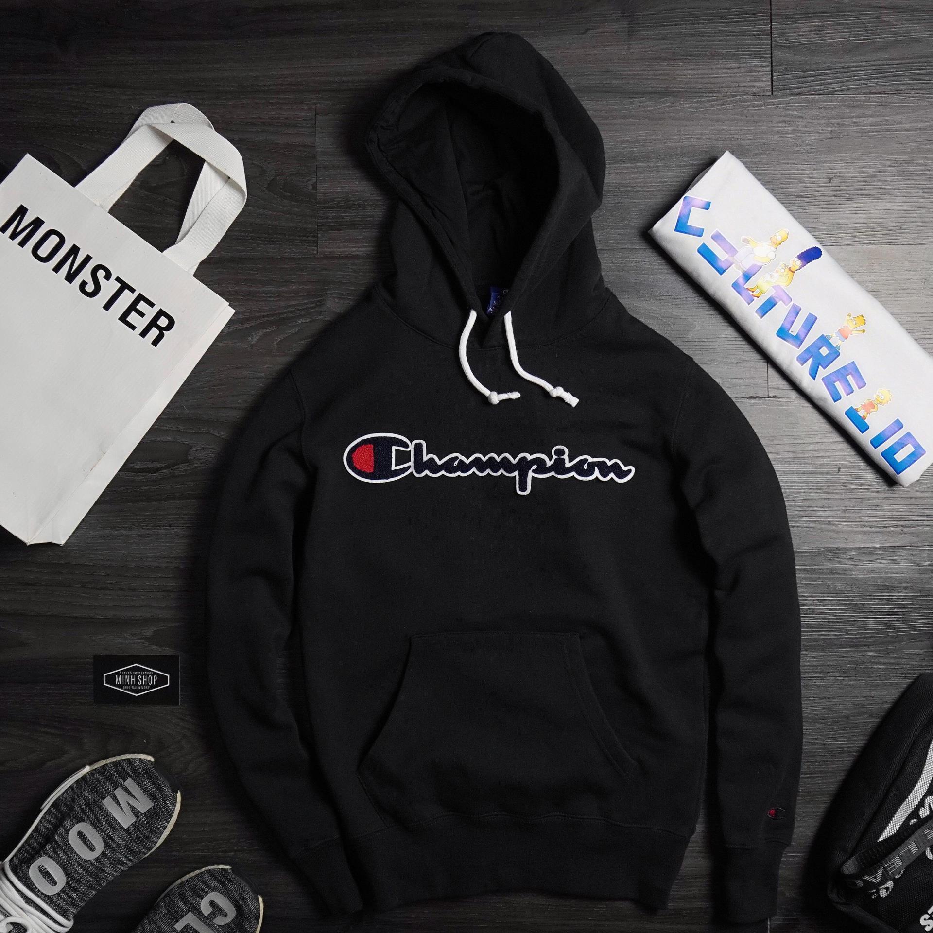 Minhshop.vn - Hàng Chính Hãng Áo Hoodie Champion Black 2021**