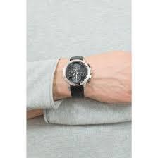 Đồng Hồ Maserati Ingegno Chronograph Silver/Black Leather Strap Watch ** [R8871619004]