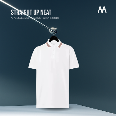 Áo Polo Burberry Icon Stripe Collar ''White'' [8056225] - Image 1