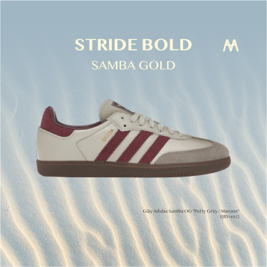 Giày Adidas Samba OG ''Putty Grey / Maroon'' [ID1482]