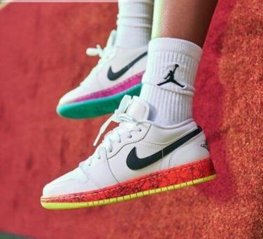 Giày Nike Jordan 1 Low Multi-Color Midsoles White [CV9548 100]