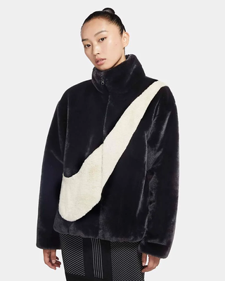 Minhshop.vn - Áo khoác Nike Sportswear Faux Fur Jacket Black