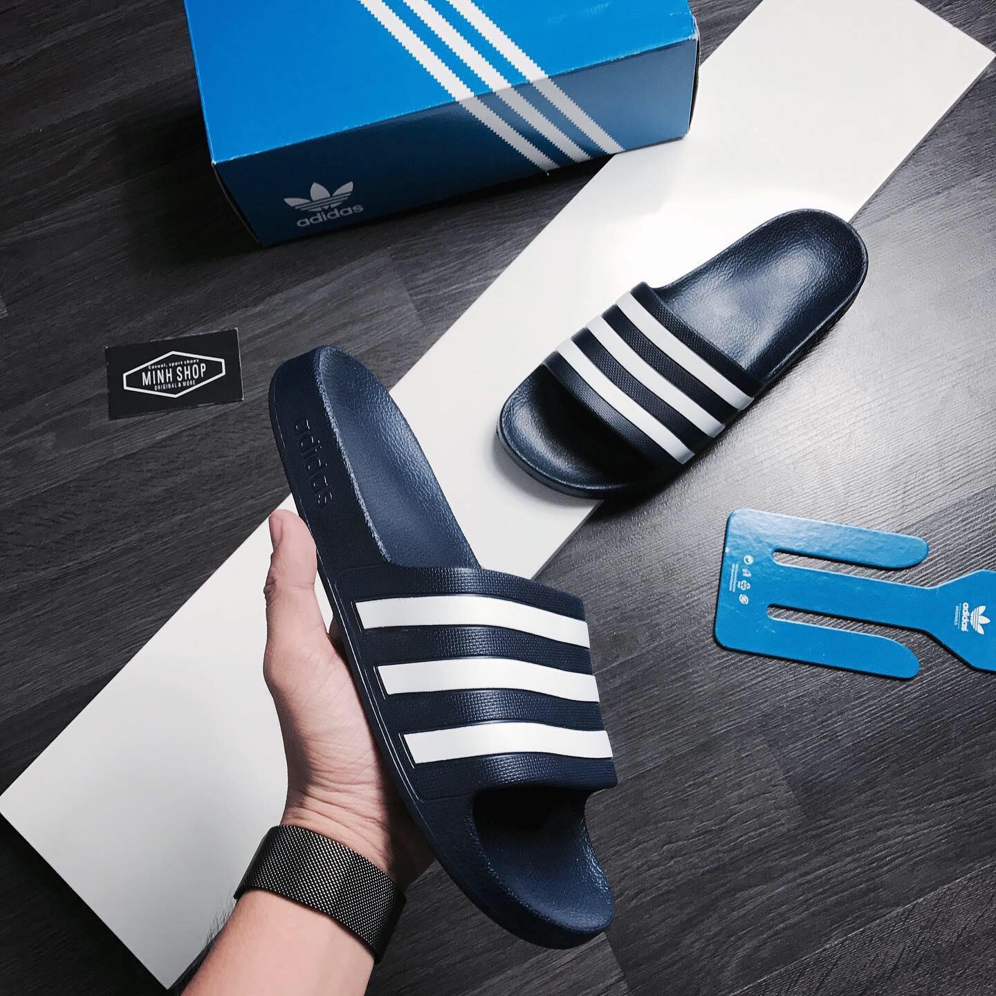 Minhshop.vn - Dép Adidas Adilette Aqua Slides All Navy/White[F35542]